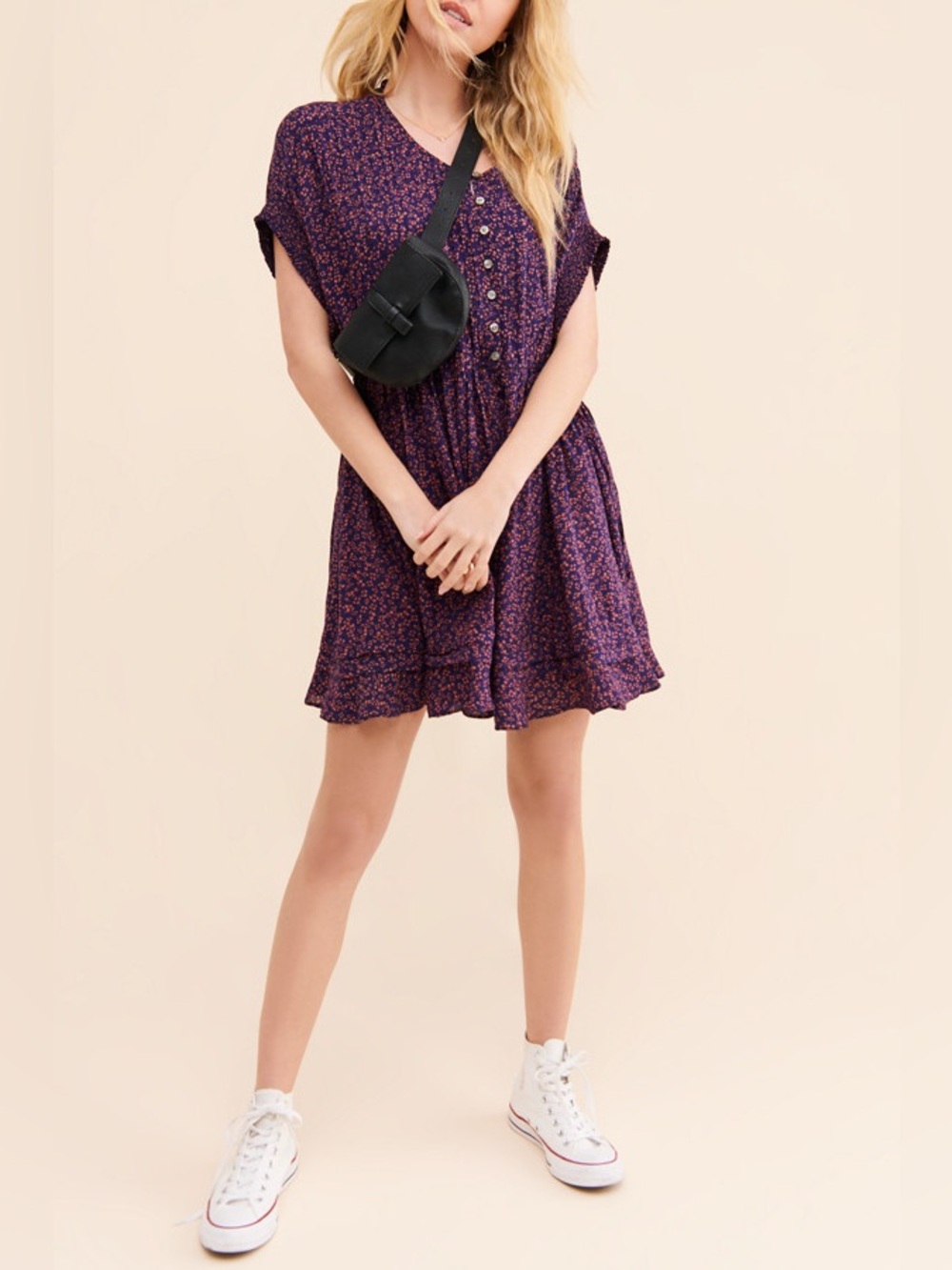 Free people One Fine Day Mini Dress 
Purple Floral